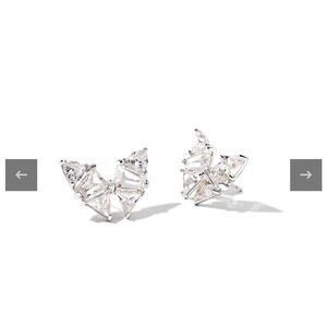 Kendra Scott white crystal butterfly earrings
